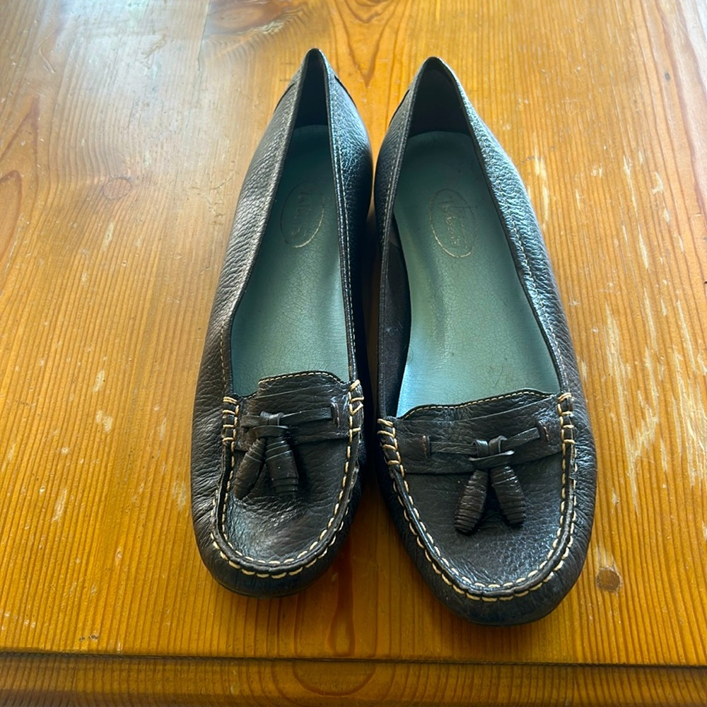 Talbots leather tassel loafers